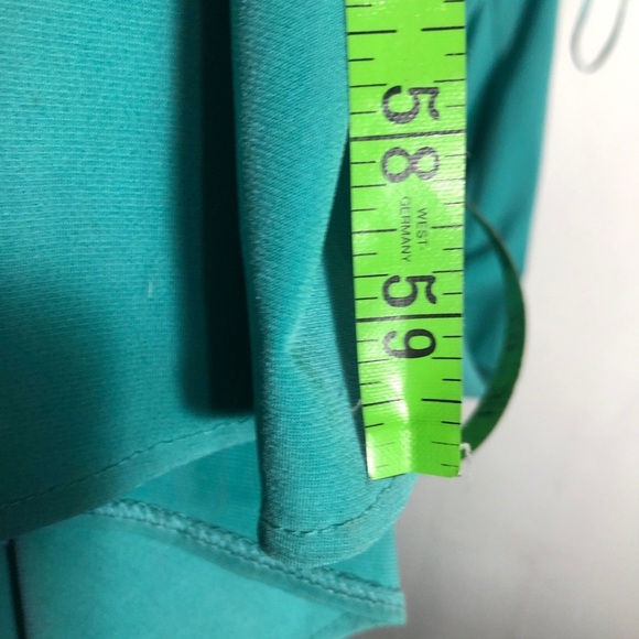 Womens Floor Length Teal Summer Dress with Embellishments. Size 12. - Picture 6 of 8